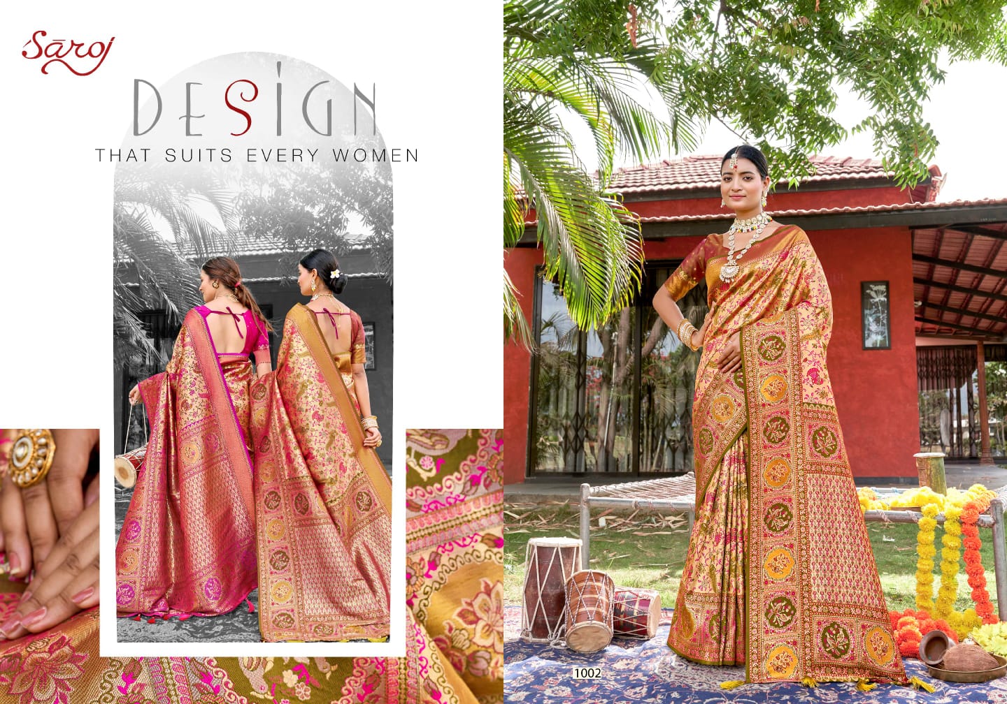 Riwaayat Silk Vol 6 By Saroj Jacquard Silk Sarees Wholesale Shop In Surat